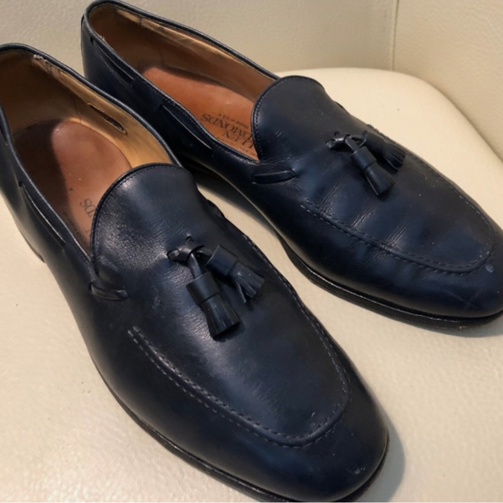 Allen Edmonds Black Leather Loafers Slip-Ons